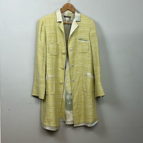 Sigrid Olsen Tweed Silk Lined Coat Sz 12 - Picture 3 of 14